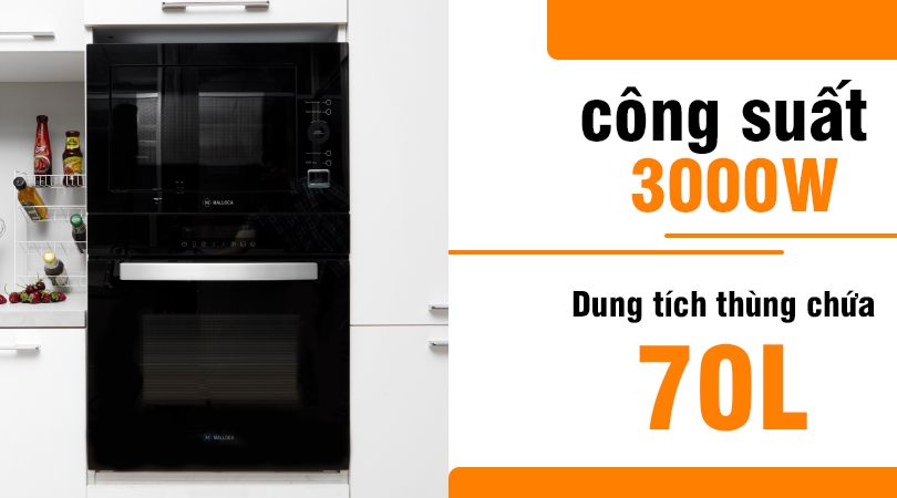 Công suất và dung lượng mạnh mẽ của lò nướng âm tủ MOV-659TC